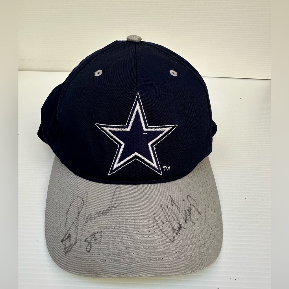 Football Dallas Cowboys Navy Blue Hat Cap Signed